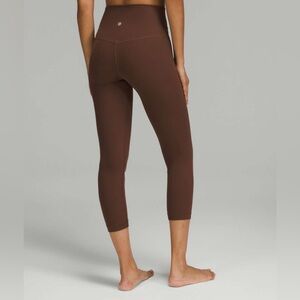 GUC Lululemon Align High-Rise Crop 23" Leggings | Sz 6 | Java brown
